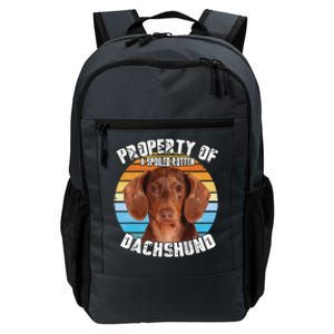 Dachshund Tan Owner Lover Property Of Cute Dog Daily Commute Backpack