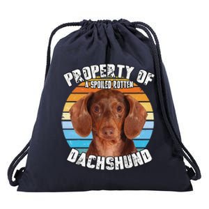 Dachshund Tan Owner Lover Property Of Cute Dog Drawstring Bag