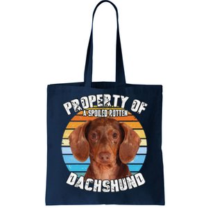 Dachshund Tan Owner Lover Property Of Cute Dog Tote Bag