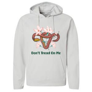 Don’t Tread On Me Uterus Gift Performance Fleece Hoodie