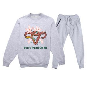 Don’t Tread On Me Uterus Gift Premium Crewneck Sweatsuit Set