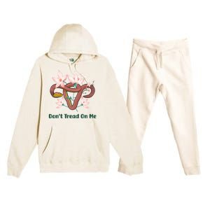 Don’t Tread On Me Uterus Gift Premium Hooded Sweatsuit Set