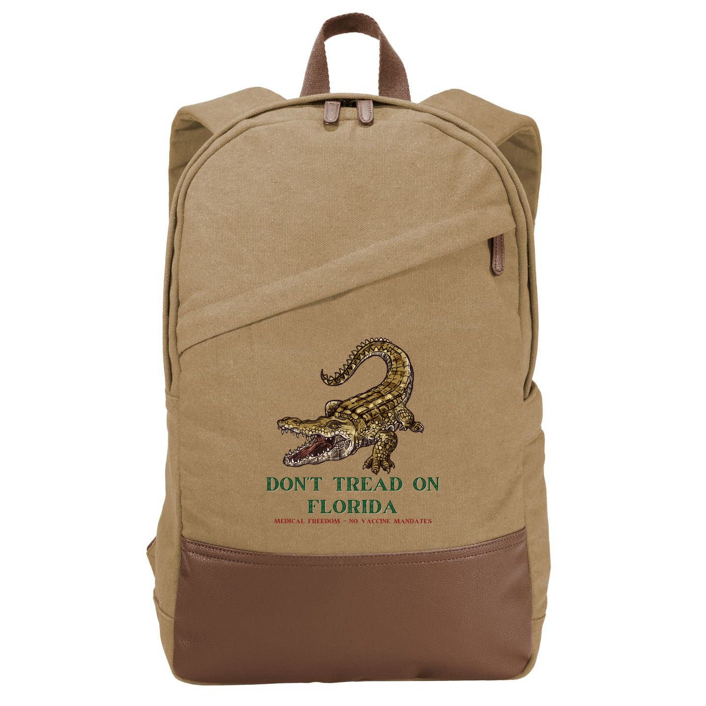 Don't Tread On Florida Cotton Canvas Backpack