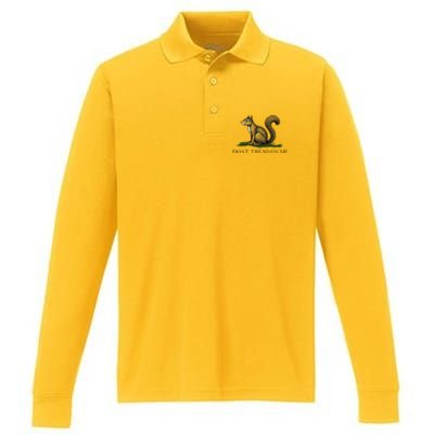 Dont Tread On Me Squirrel Performance Long Sleeve Polo