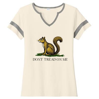 Dont Tread On Me Squirrel Ladies Halftime Notch Neck Tee