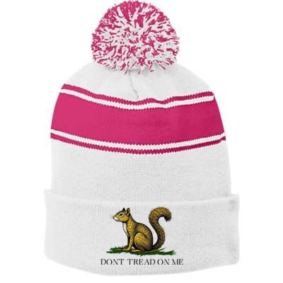 Dont Tread On Me Squirrel Stripe Pom Pom Beanie