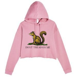 Dont Tread On Me Squirrel Crop Fleece Hoodie