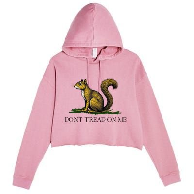 Dont Tread On Me Squirrel Crop Fleece Hoodie