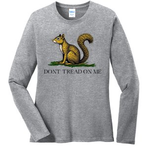 Dont Tread On Me Squirrel Ladies Long Sleeve Shirt