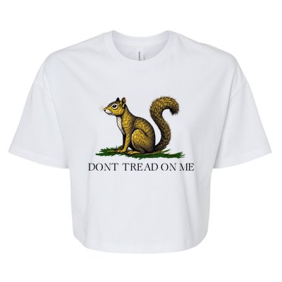 Dont Tread On Me Squirrel Bella+Canvas Jersey Crop Tee