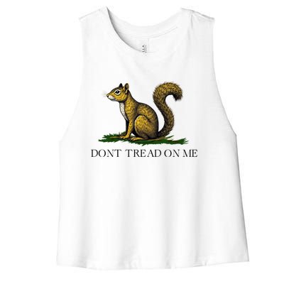 Dont Tread On Me Squirrel Women's Racerback Cropped Tank