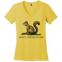 Dont Tread On Me Squirrel Women's V-Neck T-Shirt