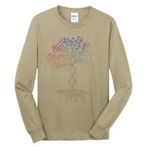 DNA Tree Of Life Science Earth Day Genetics Biologist Tall Long Sleeve T-Shirt