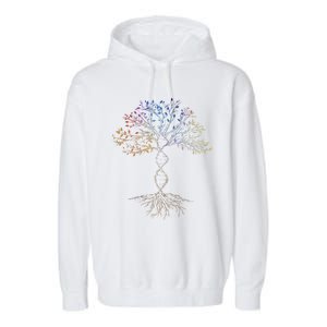 DNA Tree Of Life Science Earth Day Genetics Biologist Garment-Dyed Fleece Hoodie