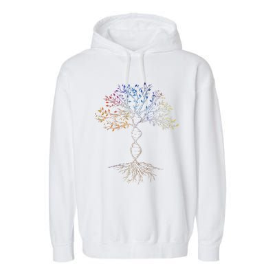 DNA Tree Of Life Science Earth Day Genetics Biologist Garment-Dyed Fleece Hoodie