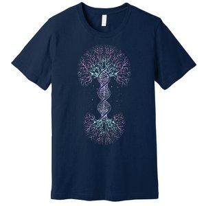 DNA Tree Of Life Science Of Genetics Earth Day Genealogy Love Premium T-Shirt