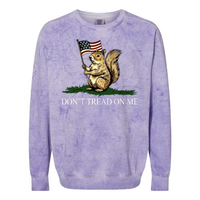 Dont Tread On Me Peanut The Squirrel Usa Flag Colorblast Crewneck Sweatshirt