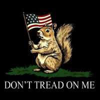 Dont Tread On Me Peanut The Squirrel Usa Flag Drawstring Bag