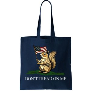 Dont Tread On Me Peanut The Squirrel Usa Flag Tote Bag