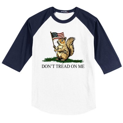 Dont Tread On Me Peanut The Squirrel Usa Flag Baseball Sleeve Shirt