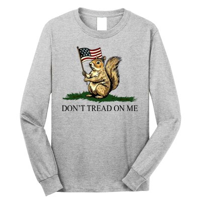 Dont Tread On Me Peanut The Squirrel Usa Flag Long Sleeve Shirt