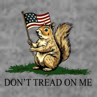 Dont Tread On Me Peanut The Squirrel Usa Flag Women's V-Neck T-Shirt