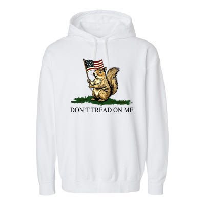 Dont Tread On Me Peanut The Squirrel Usa Flag Garment-Dyed Fleece Hoodie