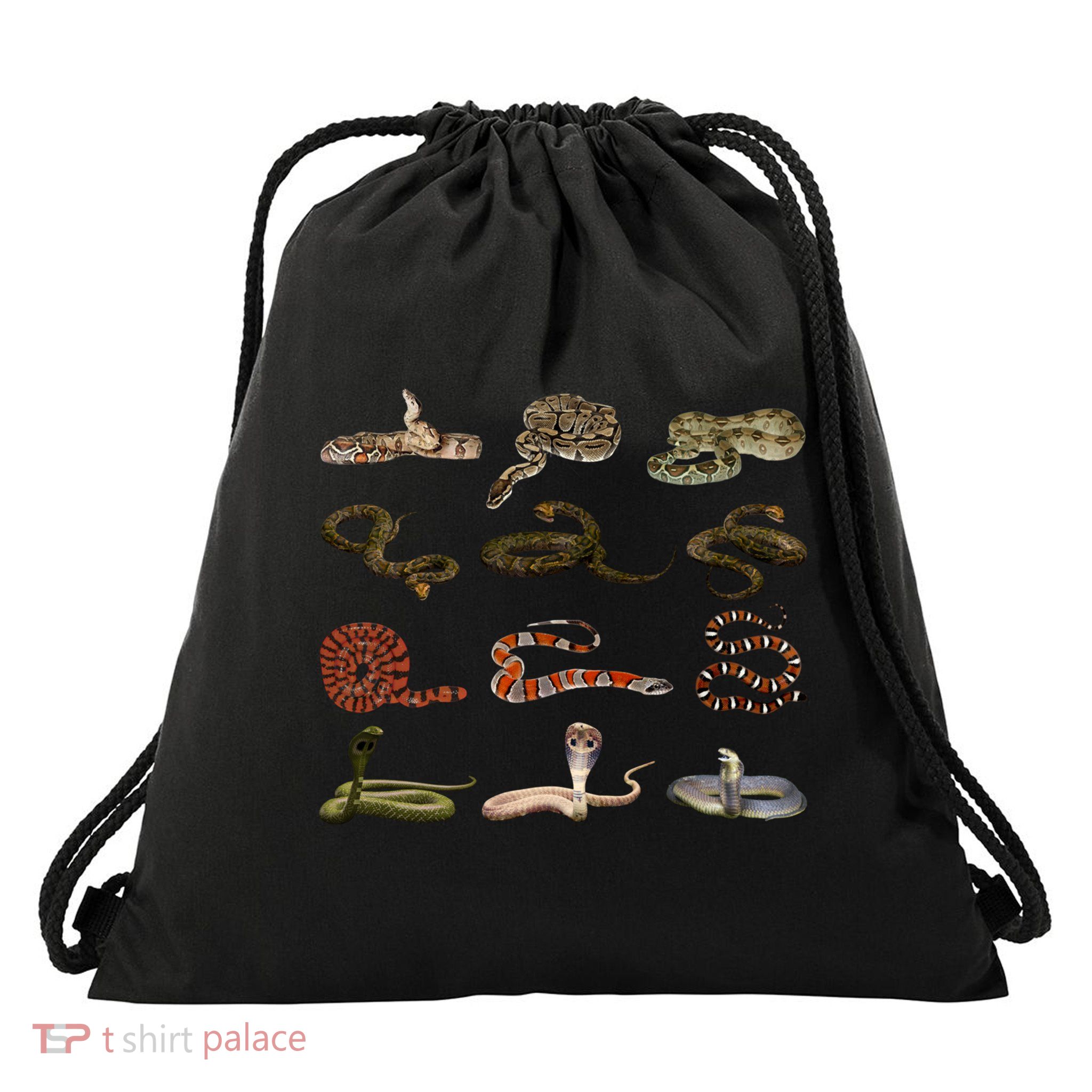 Different Types Of Snakes Boys Kids Girl Educational Serpent Gift Drawstring Bag