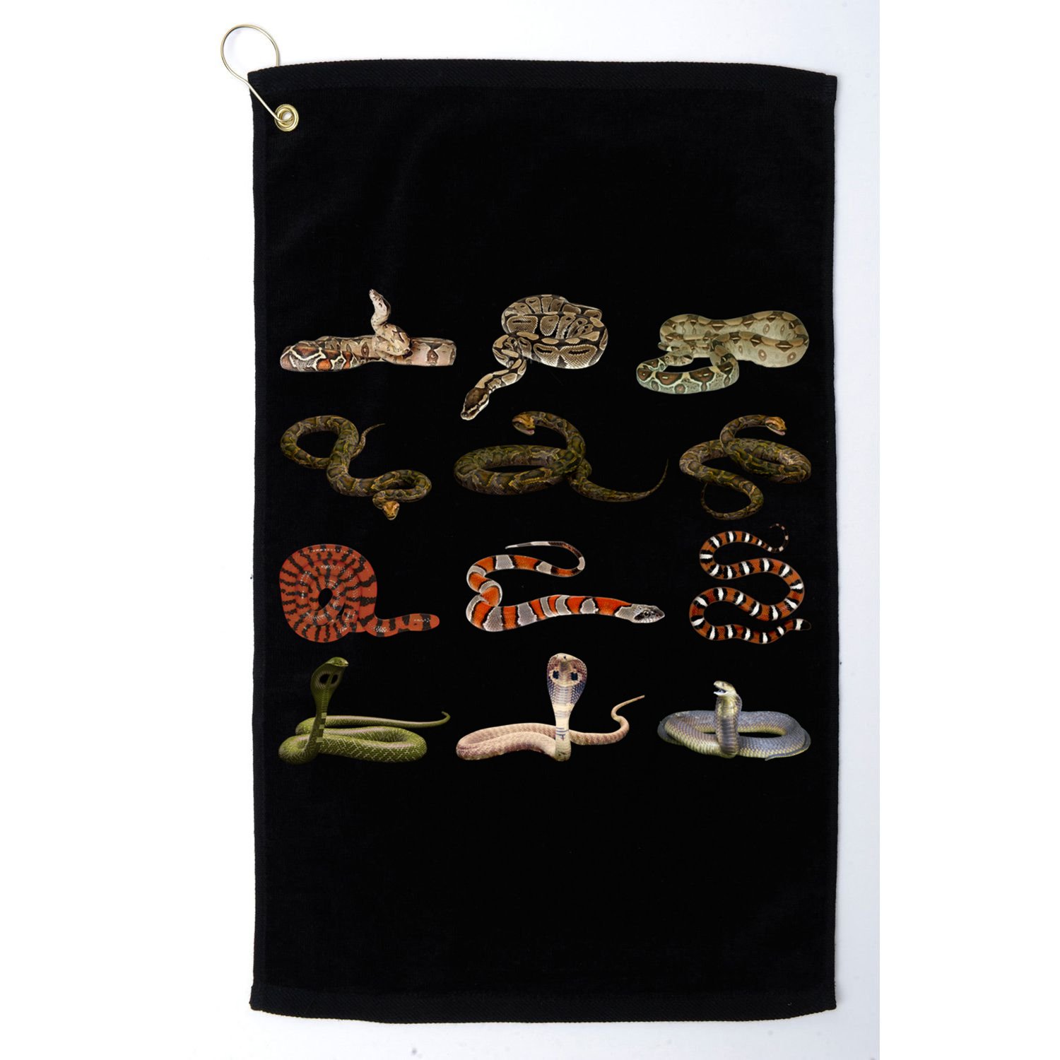 Different Types Of Snakes Boys Kids Girl Educational Serpent Gift Golf Towel