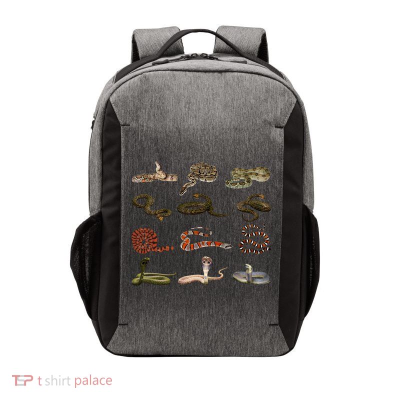 Different Types Of Snakes Boys Kids Girl Educational Serpent Gift Vector Backpack