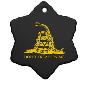 Don’t Tread On Me Shirts For Men Gadsden Flag Yellow Snake Ceramic Star Ornament