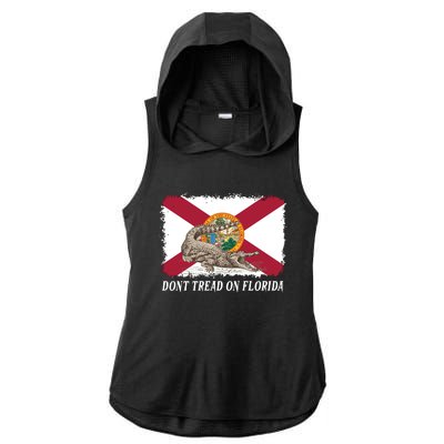 Don't Tread On Florida Governor Ron DeSantis Campaign Ladies PosiCharge Tri-Blend Wicking Draft Hoodie Tank