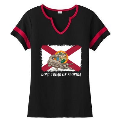 Don't Tread On Florida Governor Ron DeSantis Campaign Ladies Halftime Notch Neck Tee