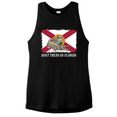 Don't Tread On Florida Governor Ron DeSantis Campaign Ladies PosiCharge Tri-Blend Wicking Tank