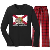 Don't Tread On Florida Governor Ron DeSantis Campaign Women's Long Sleeve Flannel Pajama Set 