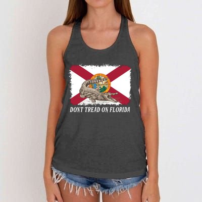 Don't Tread On Florida Governor Ron DeSantis Campaign Women's Knotted Racerback Tank