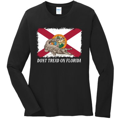 Don't Tread On Florida Governor Ron DeSantis Campaign Ladies Long Sleeve Shirt