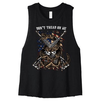 Dont Tread On Me Women's Racerback Cropped Tank