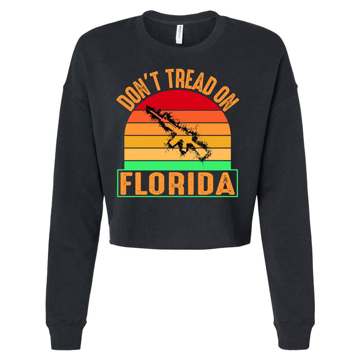 Don't Tread On Florida Vintage 2nd Amendment Cropped Pullover Crew