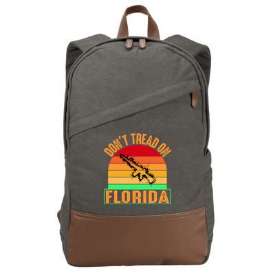 Don't Tread On Florida Vintage 2nd Amendment Cotton Canvas Backpack
