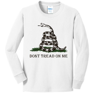 Dont Tread On Me Gadsden Flag Kids Long Sleeve Shirt