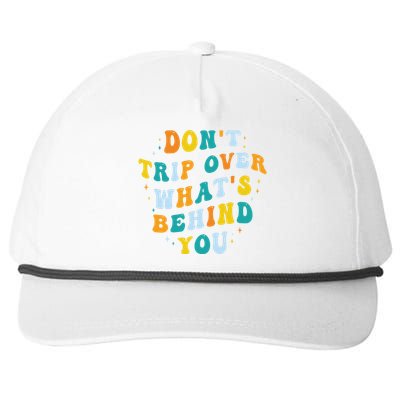 Don't Trip Over What's Behind You Psychedelic Trippy Retro Snapback Five-Panel Rope Hat