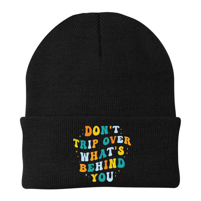Don't Trip Over What's Behind You Psychedelic Trippy Retro Beanie