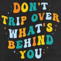 Don't Trip Over What's Behind You Psychedelic Trippy Retro Beanie