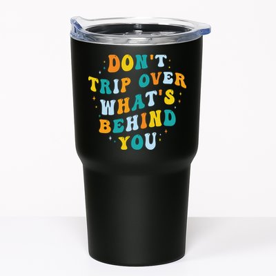 Don't Trip Over What's Behind You Psychedelic Trippy Retro Tumbler
