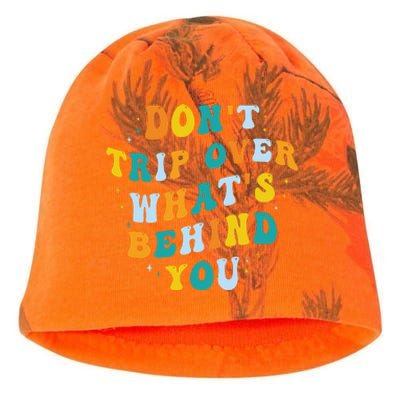 Don't Trip Over What's Behind You Psychedelic Trippy Retro Kati - Camo Knit Beanie