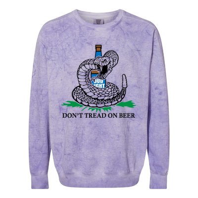 Dont Tread On Beer Funny Patriot America Usa Freedom Lover Gift Colorblast Crewneck Sweatshirt