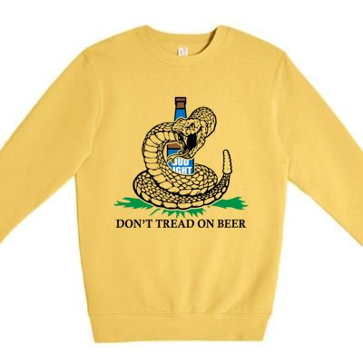 Dont Tread On Beer Funny Patriot America Usa Freedom Lover Gift Premium Crewneck Sweatshirt