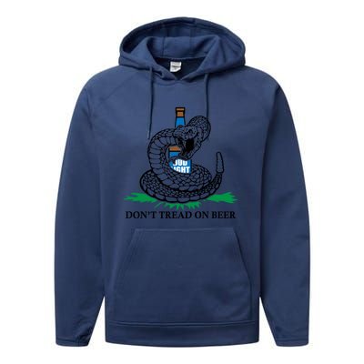 Dont Tread On Beer Funny Patriot America Usa Freedom Lover Gift Performance Fleece Hoodie