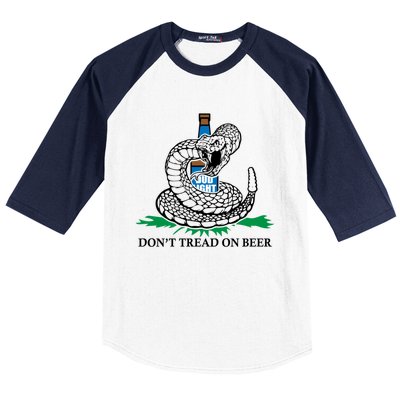 Dont Tread On Beer Funny Patriot America Usa Freedom Lover Gift Baseball Sleeve Shirt